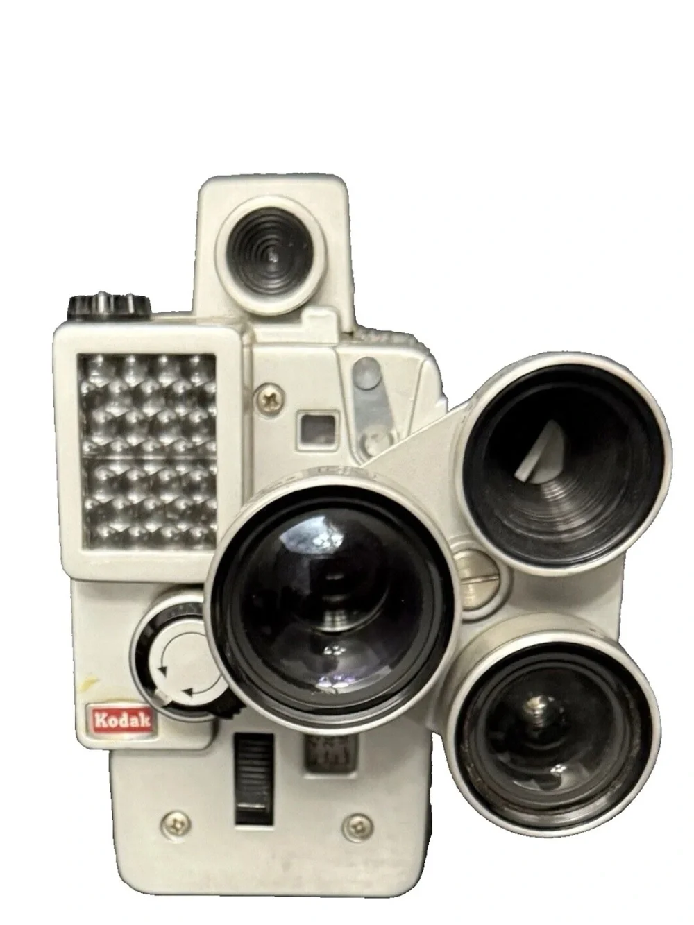 Kodak Turret F1.9 Lens Vintage Multi-Lens 8mm Movie Camera with Flash